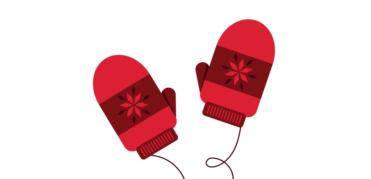 Create a pair of cute winter mittens in Illustrator
