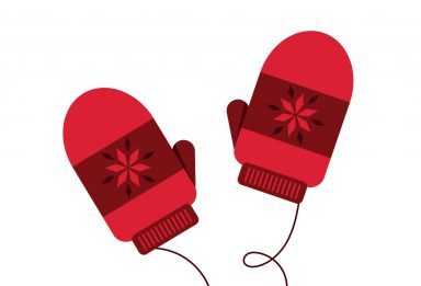 Create a pair of cute winter mittens in Illustrator