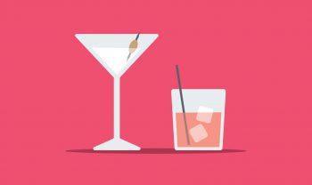 create flat style cocktail glasses in Adobe Illustrator