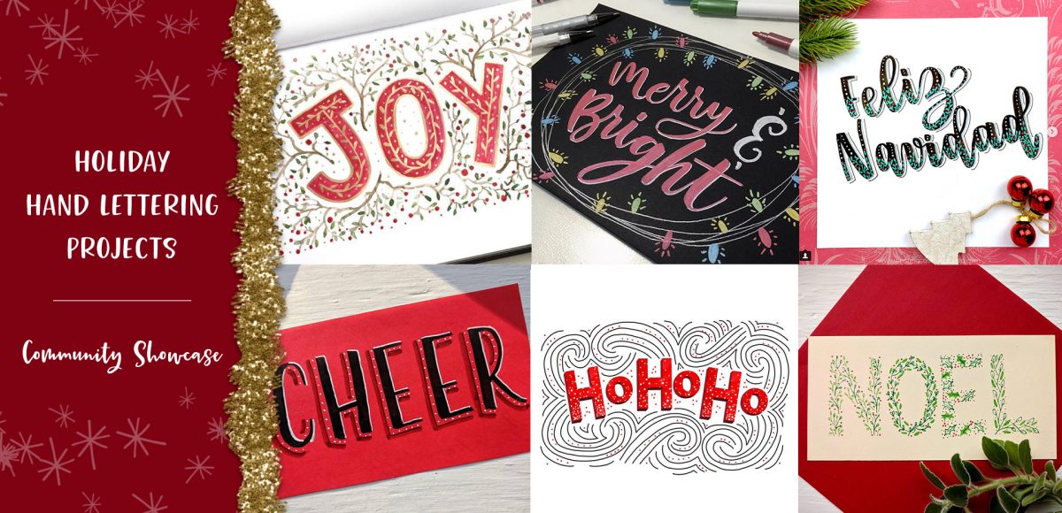 holiday hand lettering projects showcase