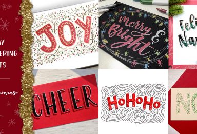 holiday hand lettering projects showcase