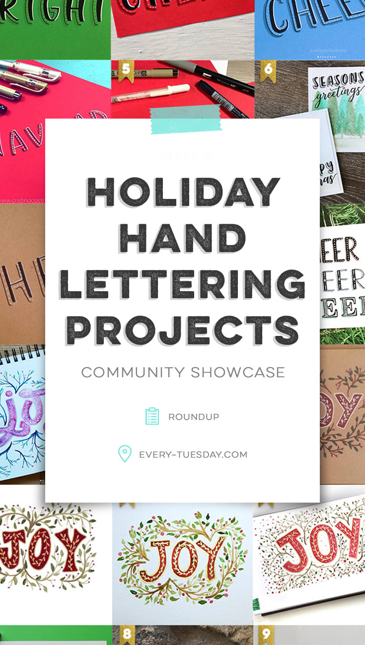 holiday hand lettering projects community showcase