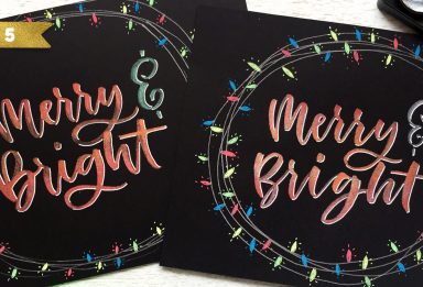 holiday hand lettering projects week 5