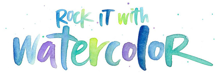 brush lettering with watercolor online course