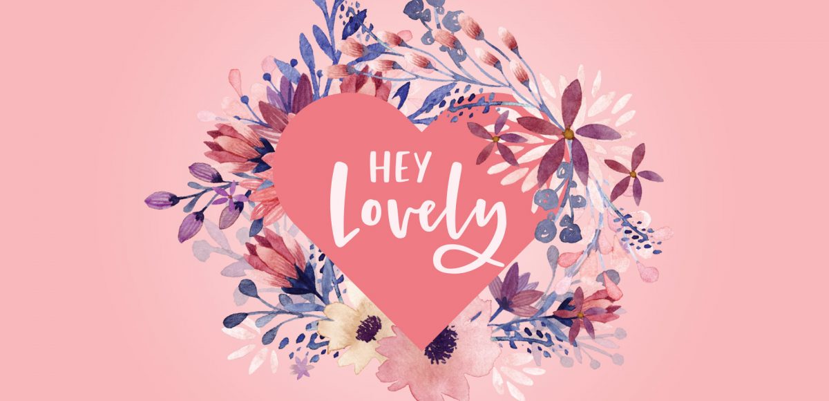 watercolor florals valentine's day card in Adobe Illustrator