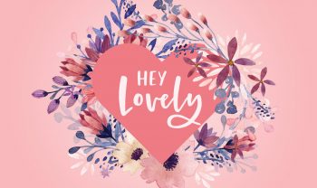 watercolor florals valentine's day card in Adobe Illustrator