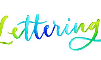 watercolor lettering effects using brush pens