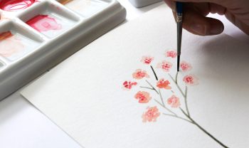 paint 4 loose style small watercolor florals