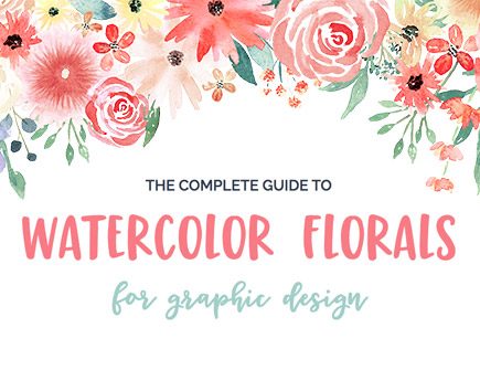 Watercolor Florals for graphic design