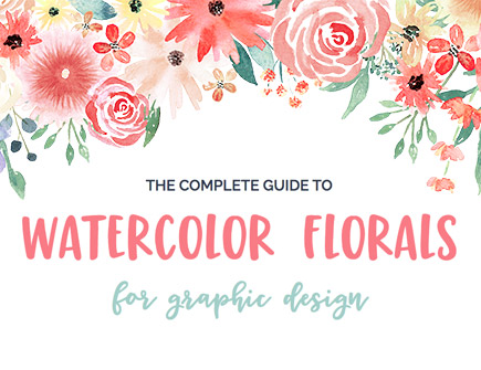 Watercolor Florals for graphic design