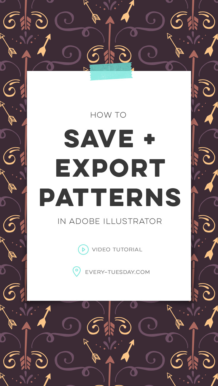 how to save and export patterns in adobe illustrator