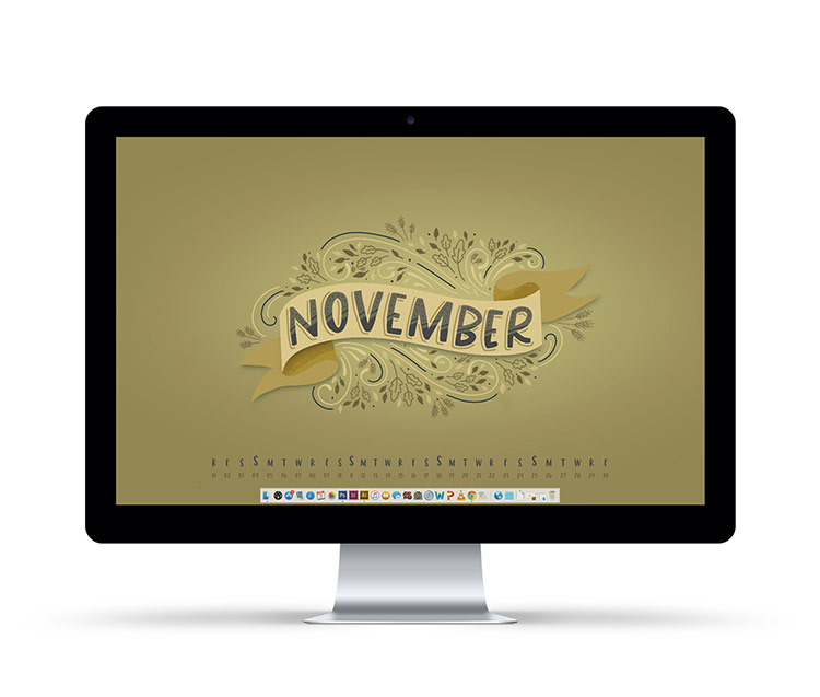 November desktop wallpaper with dates