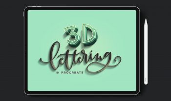 3D lettering in procreate course trailer