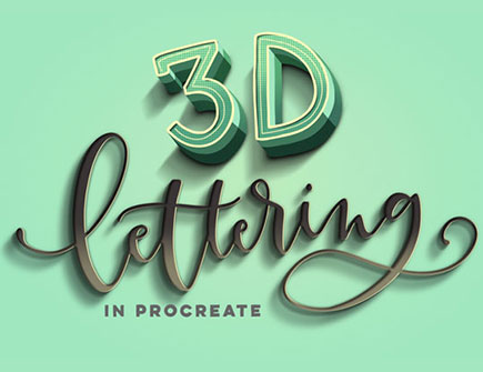 3D Lettering in Procreate