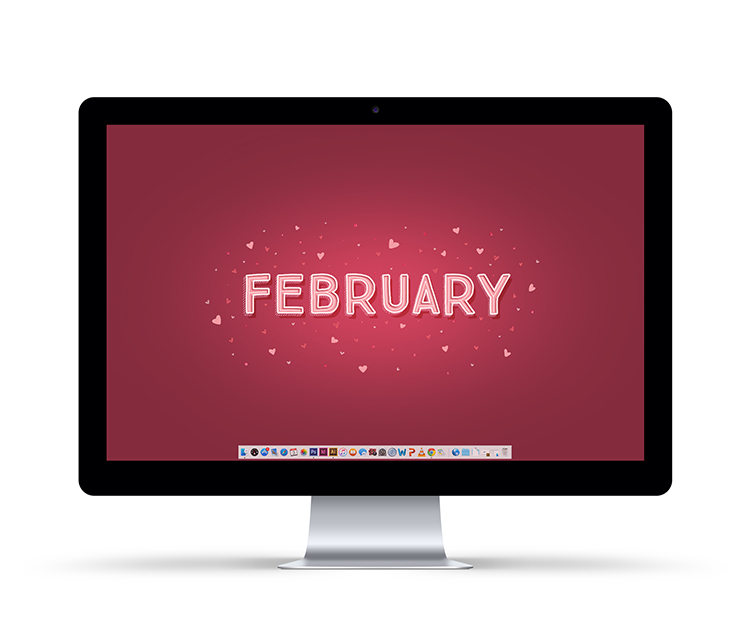February desktop wallpaper no dates