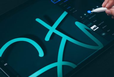 Create a peeling sticker lettering effect in procreate