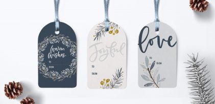 Create Winter Watercolor Gift Tags in Illustrator