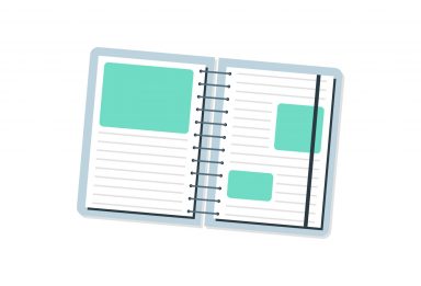 create a cute notebook icon in Adobe Illustrator
