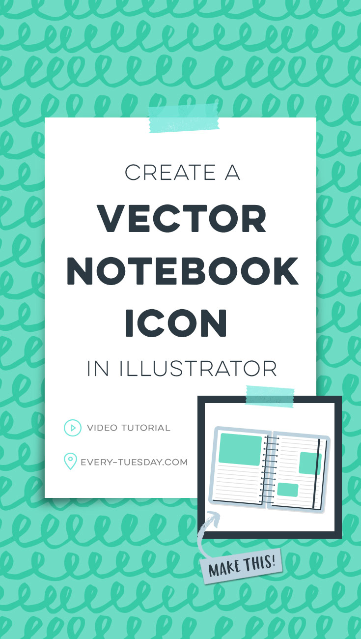 create a cute notebook icon in adobe illustrator