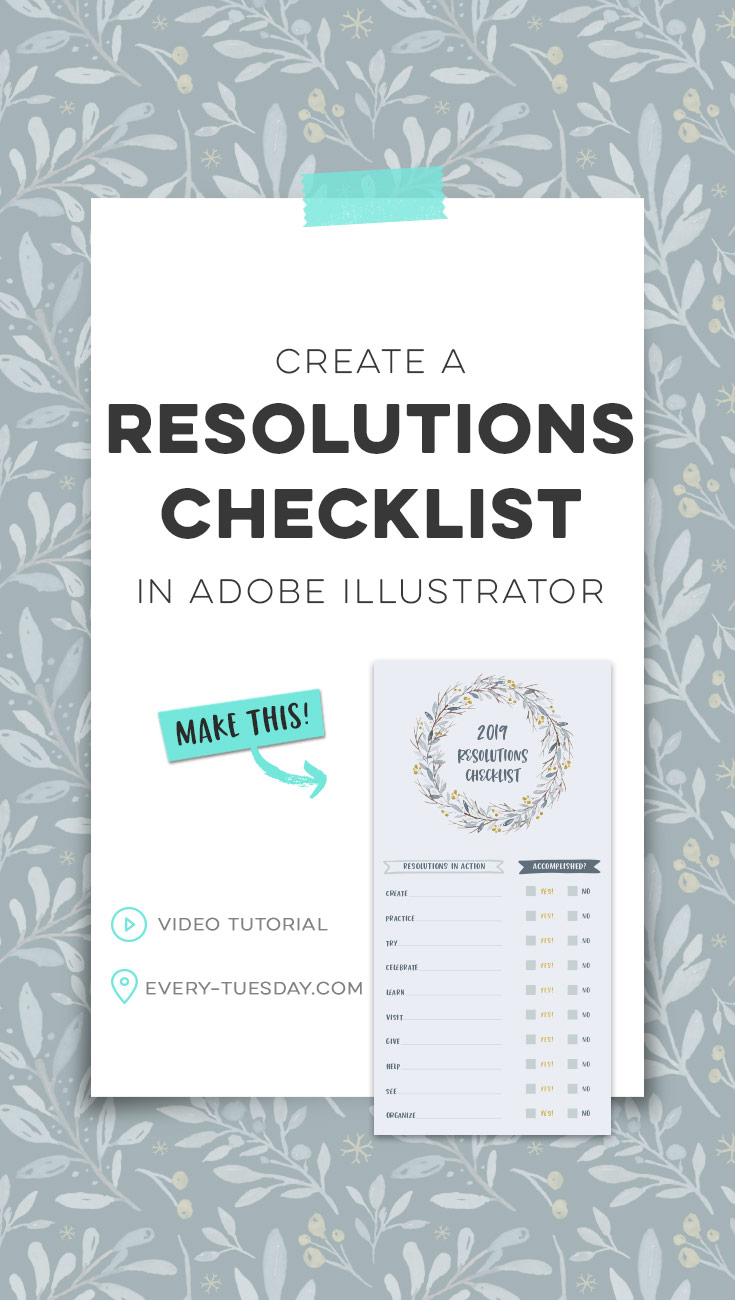 create a resolutions checklist in illustrator