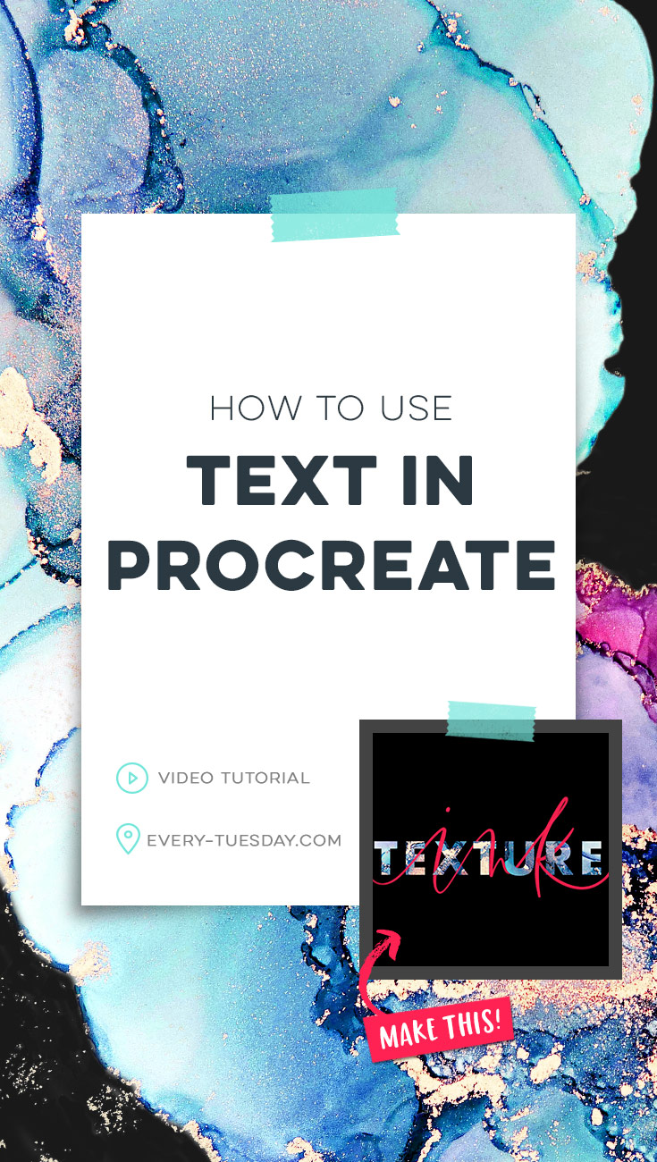 how to use text in procreate