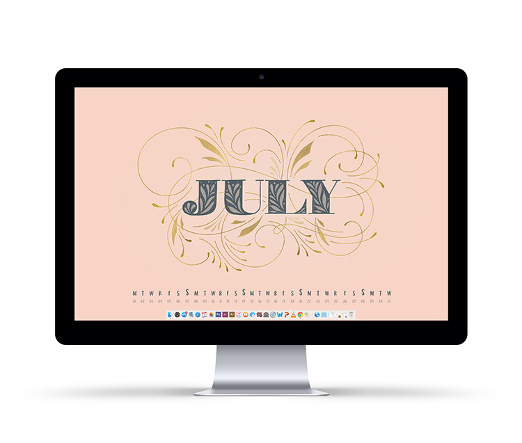 July 2019 desktop wallpapers with dates