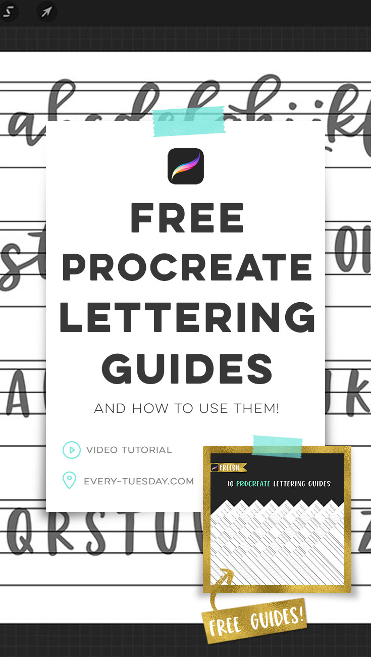 free procreate lettering guides