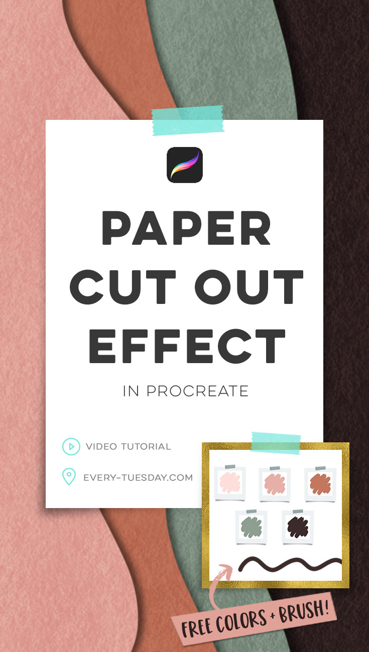 Create a paper cut out effect in procreate