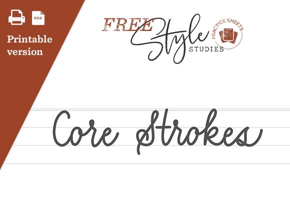 Style Studies Ep: 1 Core Strokes Printables