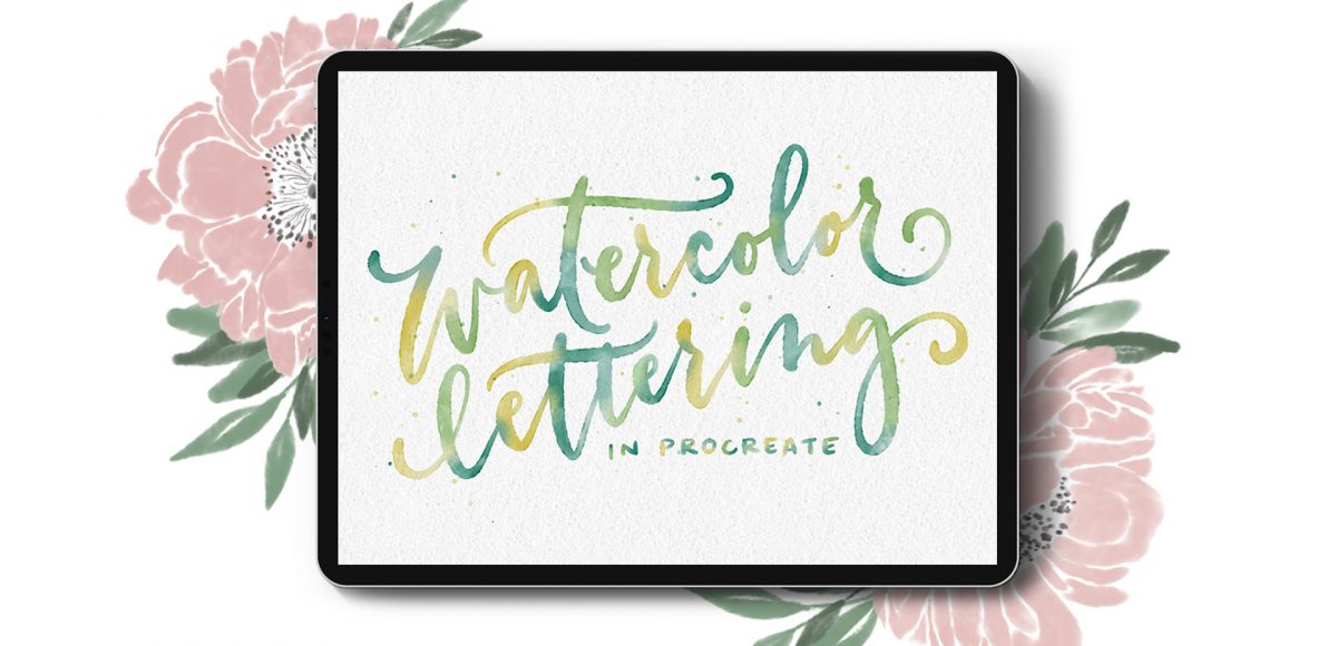 watercolor lettering in procreate online course