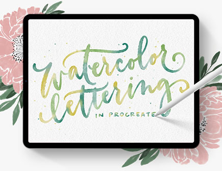 Watercolor Lettering In Procreate