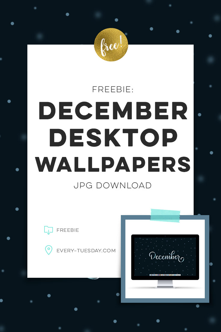 Freebie: December desktop wallpaper