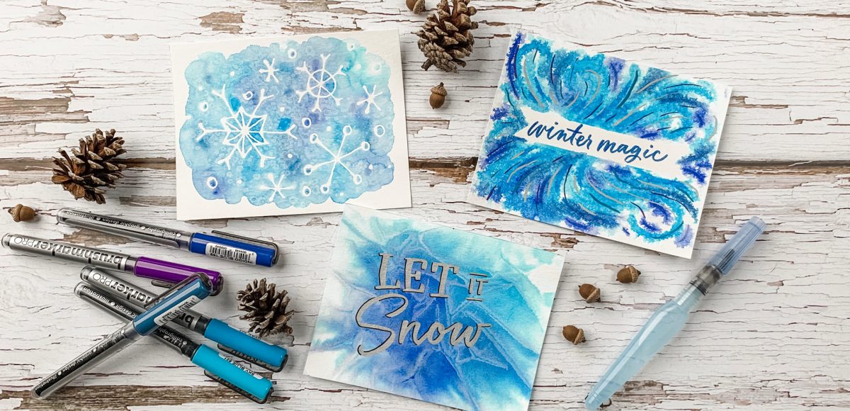 3 winter watercolor texture tricks