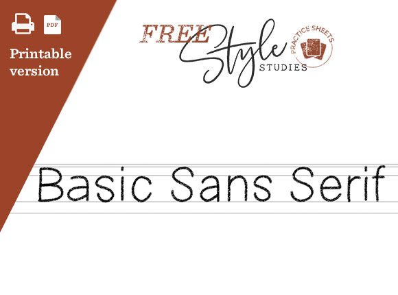 Style Studies Ep: 3 Sans Serif Printable