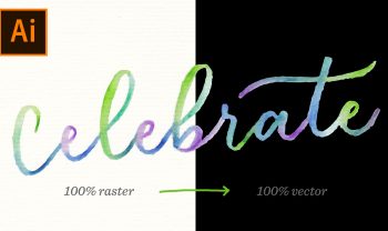 how to vectorize watercolor lettering