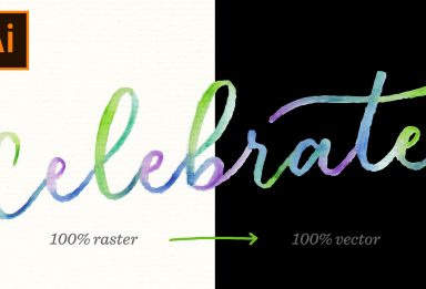 how to vectorize watercolor lettering