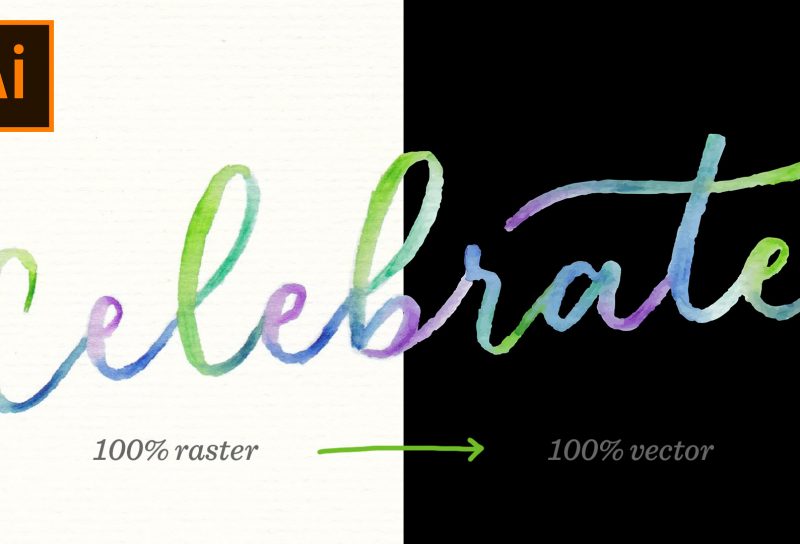 how to vectorize watercolor lettering