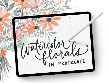 Watercolor Florals in Procreate
