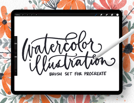 Watercolor Illustration Brush set