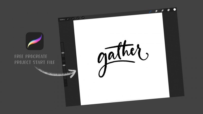 Gather starter file for procreate