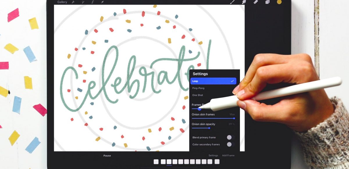 Confetti Animation in Procreate