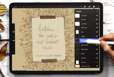 Little Fall Note in Procreate