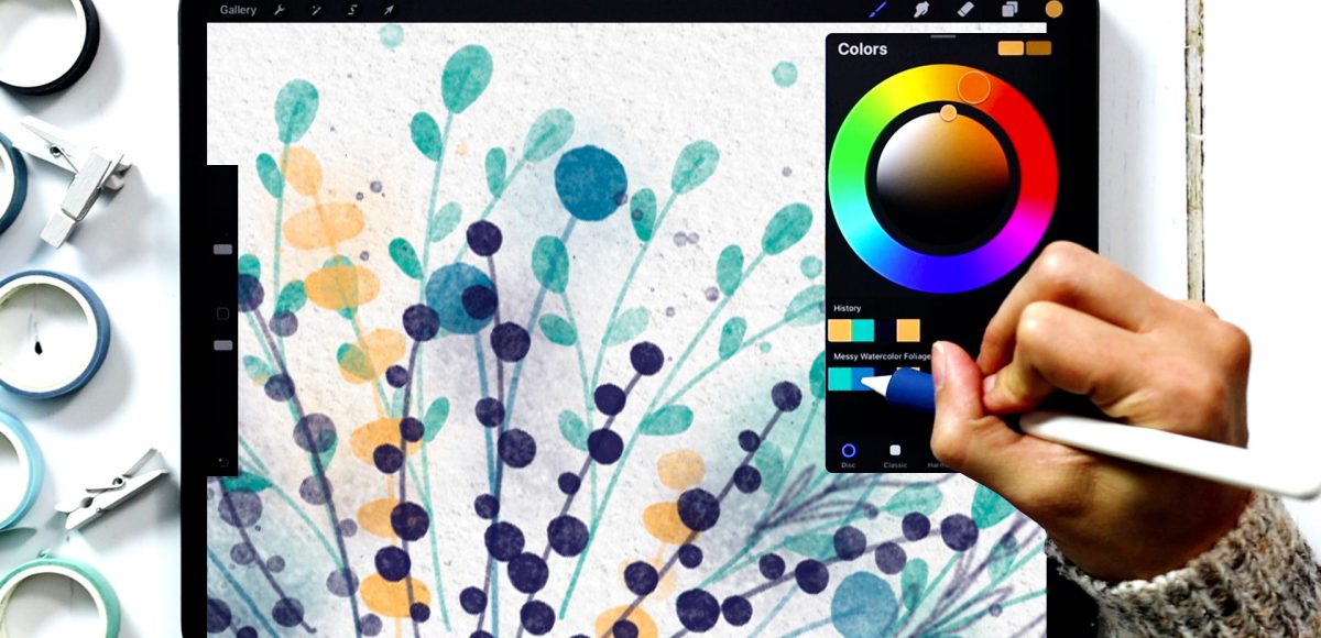 Paint Messy Watercolor Foliage in Procreate