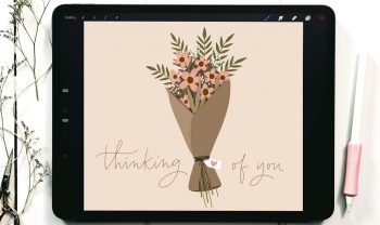 Wrapped Flower Bouquet in Procreate