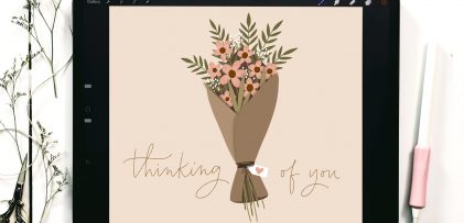 Draw a Wrapped Flower Bouquet in Procreate
