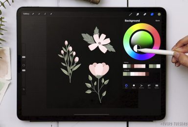 3 Flowers Anyone Can Draw in Procreate