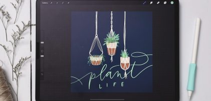 Draw 3 Macrame Hanging Planters in Procreate
