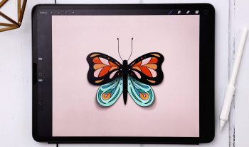 Colorful Butterfly in Procreate