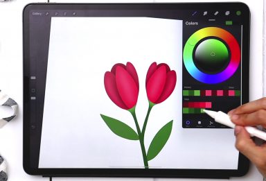 Draw Dimensional Tulips in Procreate
