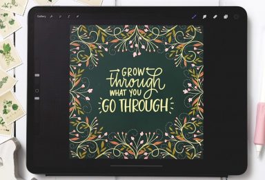 Easy Floral Borders in Procreate